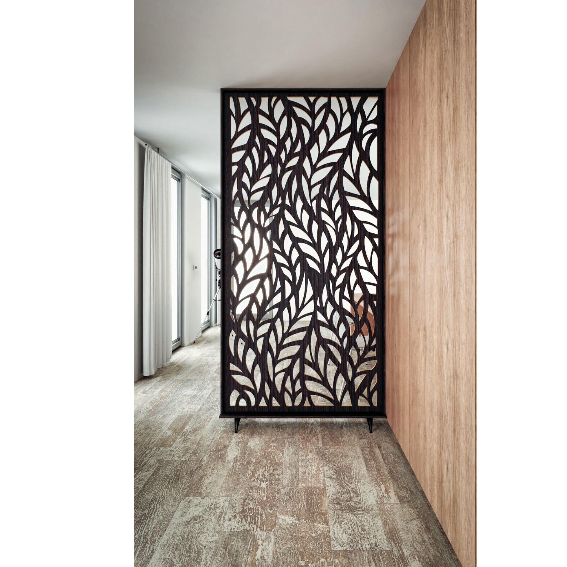 Panou Metalic Interior | Exterior Debitat Laser | Personalizabil 1x2m | Leaf