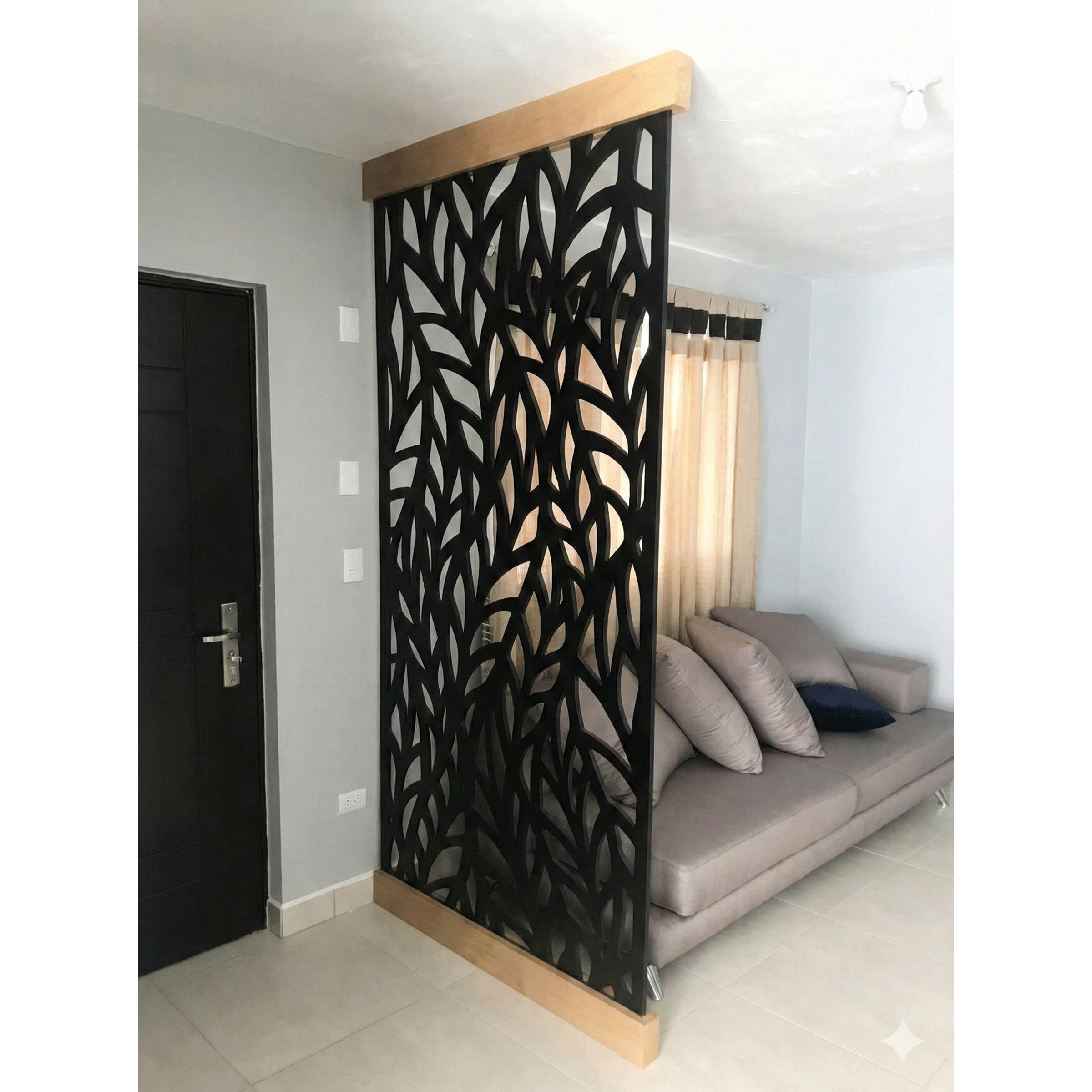 Panou Metalic Interior | Exterior Debitat Laser | Personalizabil 1x2m | Leaf