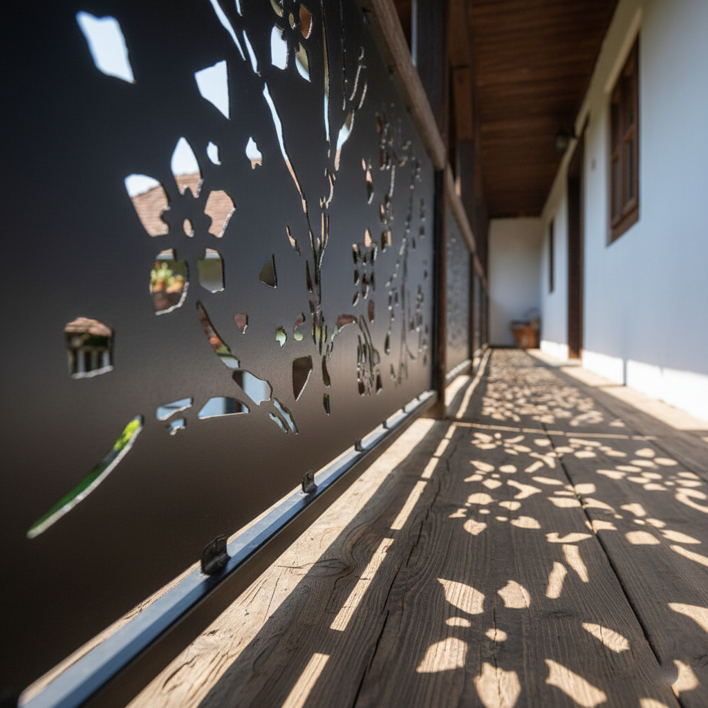 Balustrada terasa |metal| lemn|  balcon scari | moderna interior | exterior Axa